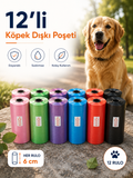 12'li Köpek Dışkı Poşeti – Dayanıklı ve Sızdırmaz Atık Toplama Poşeti